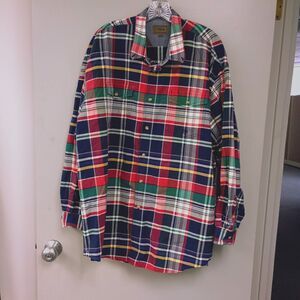 Men's Roper L/S Bright Madris Plaid 2XL 100% Cotton Button Down Shirt.